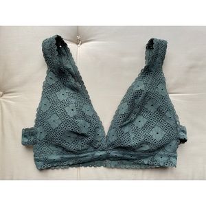 Aerie “Royal Palm” Lace Plunge Bralette